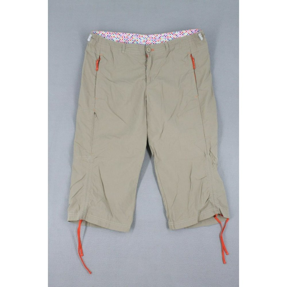 Eddie Bauer Women’s Size 12 Straight Leg Capri Cropped Pant Drawstring Bottom